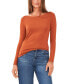 ფოტო #1 პროდუქტის Women's Long Sleeve Cowl with Cross Strap Top