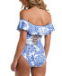 Фото #2 товара Women's Beyond Off-The-Shoulder One Piece Swimsuit