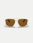 Фото #2 товара Ray-Ban rb3663 irregular polarised sunglasses in gold with brown lens in gold