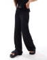 Фото #2 товара ASOS DESIGN textured wide leg trousers co ord in black