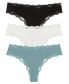 Women's Lorelai Hi-Cut Thong Underwear Set, 3 Pieces