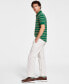 Men's Classic-Fit Stretch Solid Flat-Front Chino Deck Pants