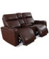 Фото #3 товара Greymel 74" Zero Gravity Leather Loveseat with Console and Power Headrests, Created for Macy's