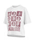 Фото #1 товара Women's White Distressed Florida State Seminoles Motley Crew Andy Waist Length Oversized T-shirt