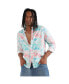 ფოტო #1 პროდუქტის Men's EcoLiva Light Blue & Baby Pink Faded Roses Shirt