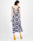 ფოტო #2 პროდუქტის Women's Square-Neck Sleeveless Midi Dress