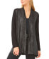 Фото #1 товара Vince Camuto Mixed Media Cardigan Black XS