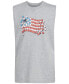 Big Boys Sleeveless USA Graphic Heathered T-Shirt