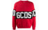 GCDS FW21 大Logo印花套头拼接套头卫衣 男款 红色 / Толстовка GCDS FW21 Logo CC94M020222-03