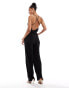 Фото #2 товара JDY Tall open back plisse jumpsuit in black