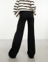 & Other Stories high waist flared trousers with clean waistband in black