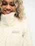 Columbia Panorama snap sherpa fleece jacket in off white