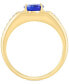 ფოტო #4 პროდუქტის EFFY® Men's Tanzanite (1-3/4 ct. t.w.) & Diamond (1/3 ct. t.w.) Ring in 14k Gold
