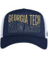 Men's Navy and White Georgia Tech Yellow Jackets Wave Foam Trucker Snapback Hat