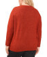 ფოტო #3 პროდუქტის Plus Size Cozy Long Sleeve Extend Shoulder Sweater