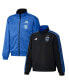 Фото #1 товара Men's Black and Blue San Jose Earthquakes 2023 On-Field Anthem Full-Zip Reversible Team Jacket