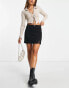 Фото #8 товара ASOS DESIGN bengaline micro mini skirt with split detail in black