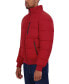 Men's Zip-Front Bomber Jacket with Faux Fur Hood