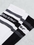 Dickies genola crew socks in white and black multi two pack