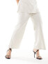 4th & Reckless Plus exclusive tailored wide leg trousers co-ord in cream