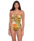 Фото #1 товара Women's V Wire Over The Shoulder One Piece Swimsuit
