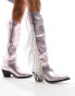 Azalea Wang Joydistrict tassled metallic western boot in pink Розовый, EU 35.5 - фото #1