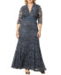 Plus Size Screen Siren Lace Evening Gown