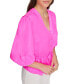 Women's Satin 3/4-Sleeve Peplum Top