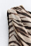 Фото #7 товара Платье из полупрозрачной ткани с принтом и вырезами ZARA