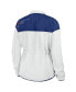 Women's White, Royal New York Giants Color-Block Polar Fleece Full-Zip Jacket