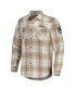 Фото #2 товара Men's NFL x Darius Rucker Collection by Tan Las Vegas Raiders Flannel Long Sleeve Button-Up Shirt