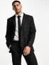Фото #1 товара ASOS DESIGN slim suit jacket in crosshatch in black