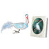 Фото #2 товара Blau / Weiß 12cm Storch aus Glas