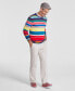 Фото #2 товара Men's Printed Stripe Cashmere Crewneck Sweater, Created for Macy's