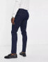 ASOS DESIGN skinny suit trousers in crosshatch in ice grey