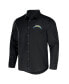 Men's NFL x Darius Rucker Collection by Black Los Angeles Chargers Convertible Twill Long Sleeve Button-Up Shirt