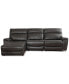 Фото #5 товара Hutchenson 114.5" 3-Pc. Zero Gravity Leather Sectional with 2 Power Recliners and Chaise, Created for Macy's