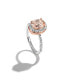 Фото #3 товара Galactic Royalty Diamonds and Morganite Ring (1/6 ct. t.w.) in Sterling Silver and 10K Rose Gold