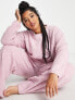 Фото #4 товара ASOS DESIGN Curve lounge borg sweat & trouser set in pink