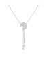 Pac-man Candy Design Bolo Adjustable Sterling Silver Diamond Lariat Women Necklace