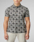 ფოტო #1 პროდუქტის Men's Checkerboard Paisley Print Short Sleeve Shirt