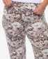 Фото #4 товара Plus Size Floral Paisley Palazzo Pants