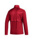 Фото #2 товара Куртка Adidas мужская с квартальной молнией и рукавом Raglan Scarlet Rutgers Scarlet Knights AEROREADY