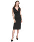 Фото #1 товара Women's Cowlneck Sleeveless Side-Ruched Dress