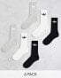 Фото #1 товара adidas Originals trefoil 6 pack socks in black/grey/white