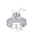 Фото #2 товара Traditional 3CT Cubic Zirconia Round Brilliant Cut Round Solitaire Pave Eternity Band AAA CZ Anniversary Wedding Engagement Ring Set Band For Women .925 Sterling Silver