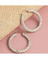 ფოტო #2 პროდუქტის Women's Bling Hoop Earrings