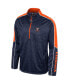 ფოტო #2 პროდუქტის Men's Navy Virginia Cavaliers Marled Half-Zip Jacket