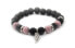 Фото #1 товара Beaded bracelet made of lava stone, howlite and agate MINK98 / 17