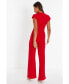 Фото #2 товара Women's Scuba Crepe High Neck Palazzo Jumpsuit